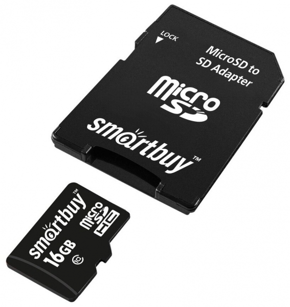 16Gb Карта памяти Smartbuy microSD 10 class UHS-1+SD адаптер - интернет-магазин Сотомикс в Вологде