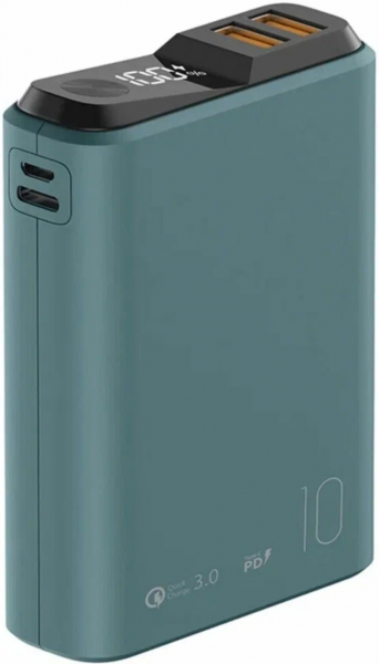 АКБ Olmio внешний QS-10 10000mAh 22.5W QuickCharge 3.0 PowerDelivery LCD Moray (39185) с/н - интернет-магазин Сотомикс в Вологде