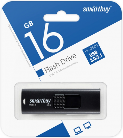 Флэш-память Smartbuy Fashion Series USB 3.0 16Gb Black - интернет-магазин Сотомикс в Вологде