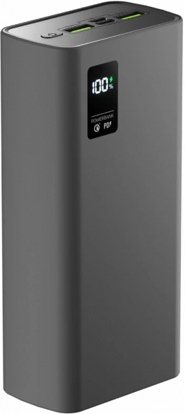 АКБ Olmio внешний QR-30 30000mAh 22.5W QuickCharge 3.0/PD LCD Space Gray (044455) (с/н) - интернет-магазин Сотомикс в Вологде