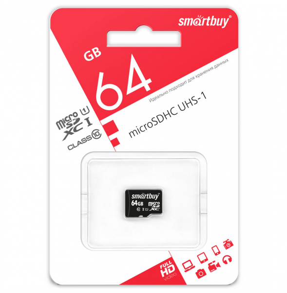 64Gb Карта памяти Smartbuy microSD (10 class) - интернет-магазин Сотомикс в Вологде