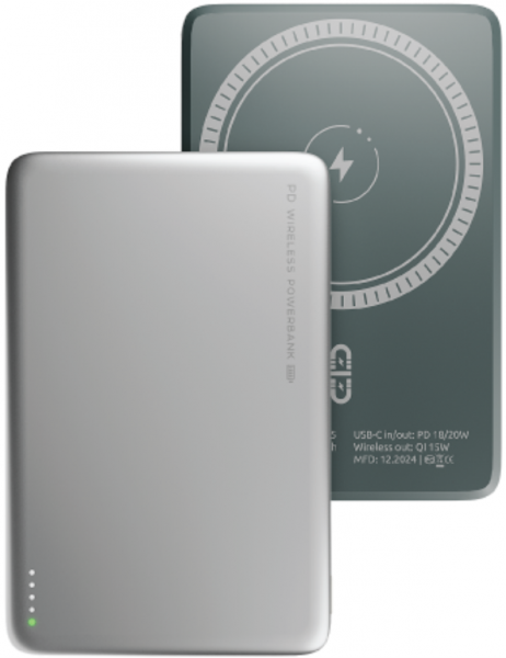 АКБ Olmio внешний QM-15 5000mAh 20W PD 15W wireless Silver (044473) (с/н) - интернет-магазин Сотомикс в Вологде