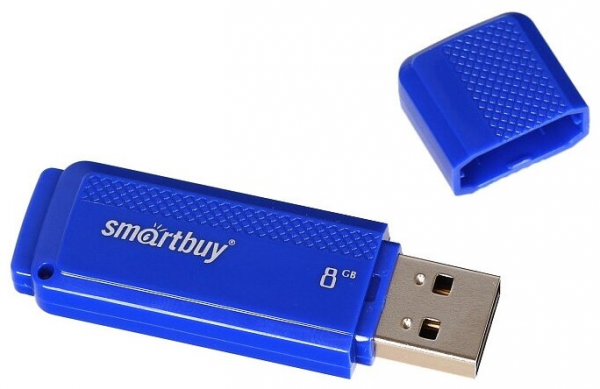 Флэш-память Smartbuy Dock Series USB 2.0 8Gb Blue - интернет-магазин Сотомикс в Вологде