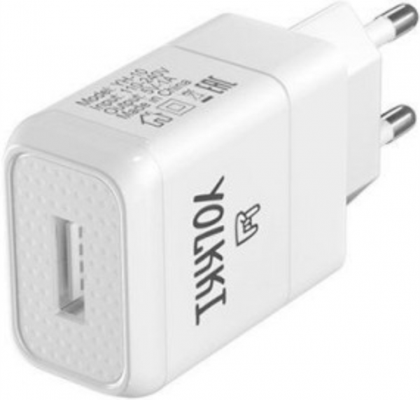 СЗУ Yolkki Lighting YH-10L-WHT 1.0A (провод разъемный) белый - интернет-магазин Сотомикс в Вологде