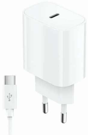 СЗУ Olmio PD Type-C+Type-C кабель 20W 3A белое (046397) - интернет-магазин Сотомикс в Вологде