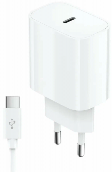 СЗУ Olmio PD Type-C+Type-C кабель 20W 3A белое (046397) - интернет-магазин Сотомикс в Вологде