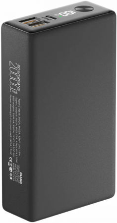 АКБ Olmio внешний QX-20 20000mAh 22.5W QuickCharge 3.0/PD LCD Graphite(044462) (с/н) - интернет-магазин Сотомикс в Вологде