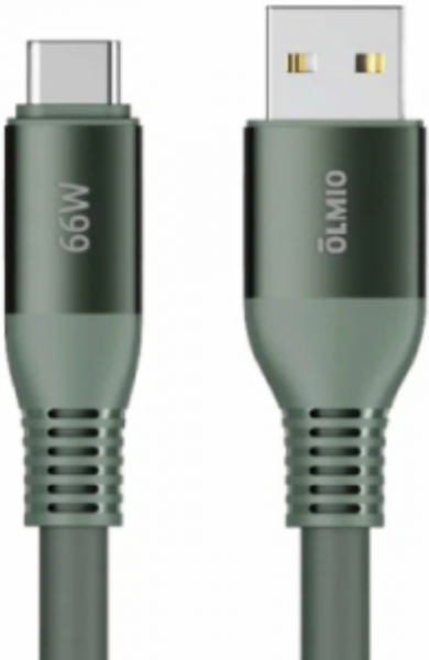 Дата Кабель Olmio Shield USB-Type-C 1.2m. 6A 66W зеленый (041720) - интернет-магазин Сотомикс в Вологде