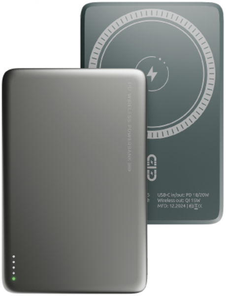 АКБ Olmio внешний QM-15 5000mAh 20W PD 15W wireless Grey (044472) (с/н) - интернет-магазин Сотомикс в Вологде
