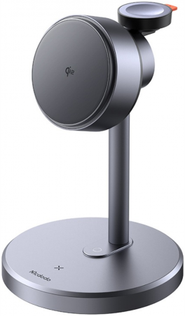 Беспроводное ЗУ MCDODO CH-2462 Wireless Charger Station MagQ Qi2 3in1 Black - интернет-магазин Сотомикс в Вологде