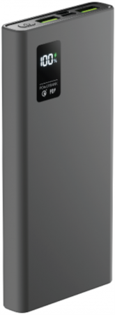 АКБ Olmio внешний QR-10 10000mAh 22.5W QuickCharge 3.0 PowerDelivery LCD Grey (044451) с/н - интернет-магазин Сотомикс в Вологде