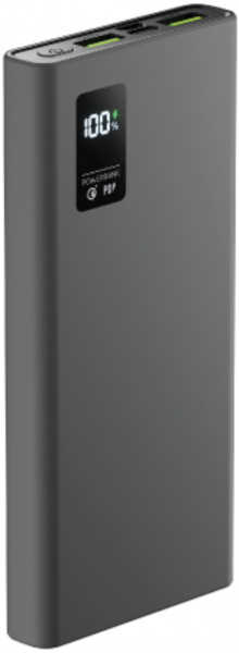 АКБ Olmio внешний QR-10 10000mAh 22.5W QuickCharge 3.0 PowerDelivery LCD Grey (044451) с/н - интернет-магазин Сотомикс в Вологде